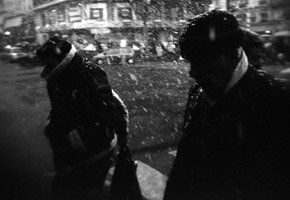 Photograph, people in the rain
